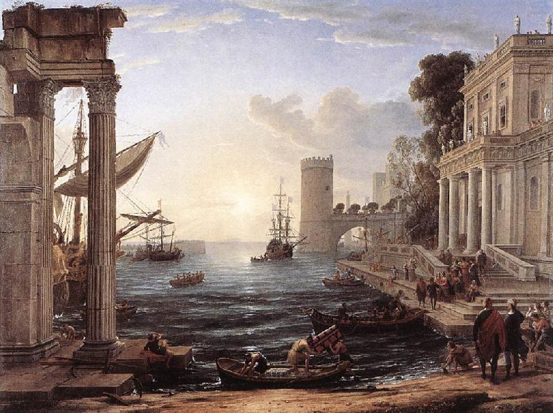 Seaport with the Embarkation of the Queen of Sheba df, Claude Lorrain